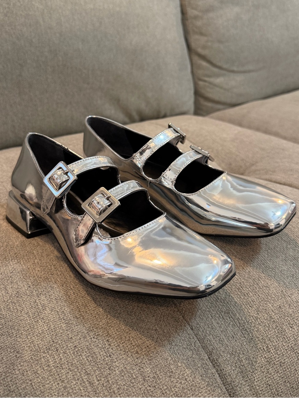 Gianni Bini Silver Mary Jane Loafers